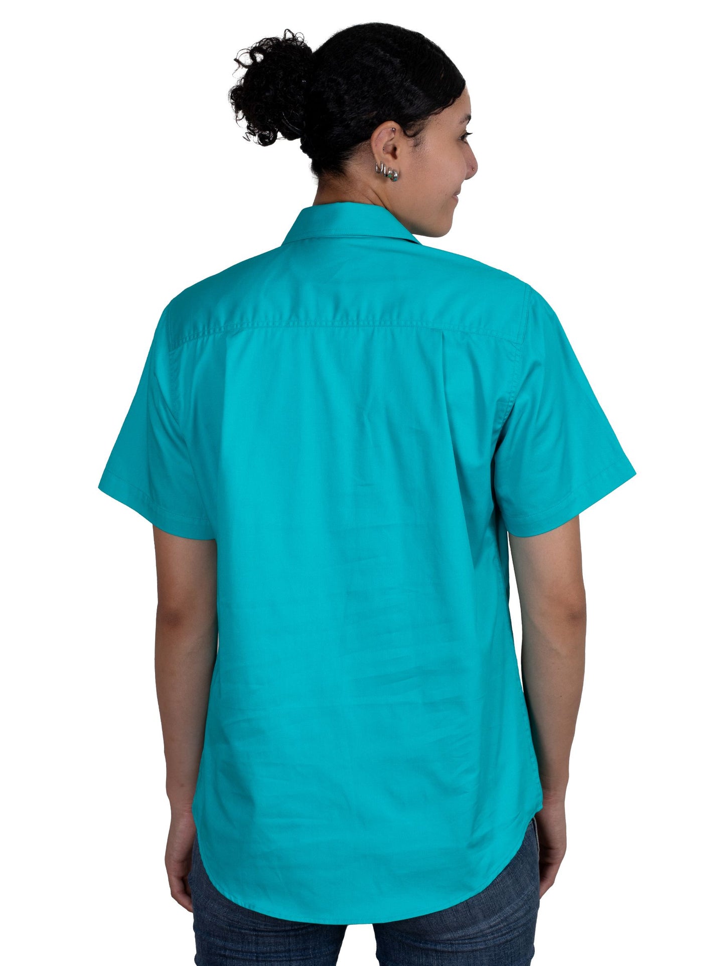 Just Country Womens Evie Short Sleeve Half Button Workshirt