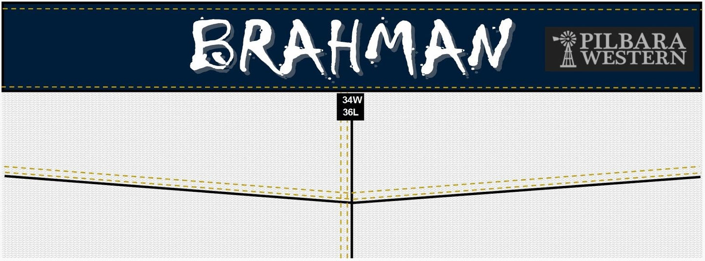 Pilbara Mens Western Brahman Jeans 34 Inch Leg