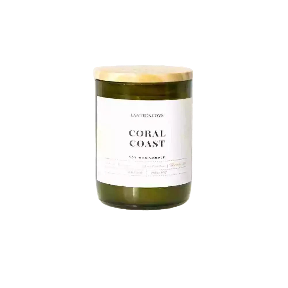 Lanterncove Jade 9 oz Soy Wax Candle Coral Coast