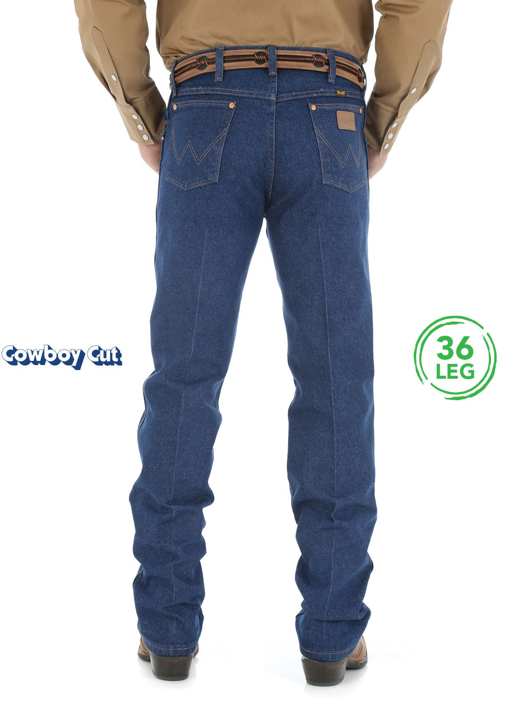WRANGLER MENS COWBOY CUT ORIGINAL FIT JEANS 36 INCH LEG