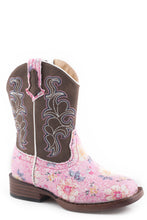 Load image into Gallery viewer, ROPER TODDLER GLITTER FLOWER PINK WESTERN BOOTS