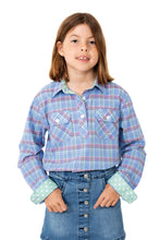 Load image into Gallery viewer, JUST COUNTRY GIRLS HARPER HALF BUTTON PRINT WORKSHIRT