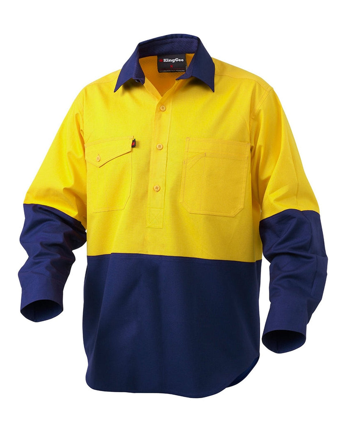 KingGee Workcool 2 Hi-Vis Two Tone Closed Front Long Sleeve Shirt