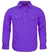 Load image into Gallery viewer, Kids Pilbara Closed Front Long Sleeve Country Work Shirt