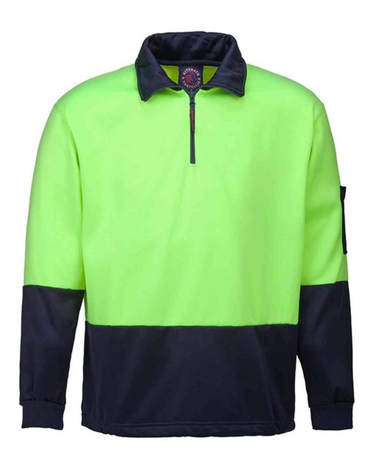 Mens Ritemate Half Zip Hi-Vis Half Zip Fleece Jumper