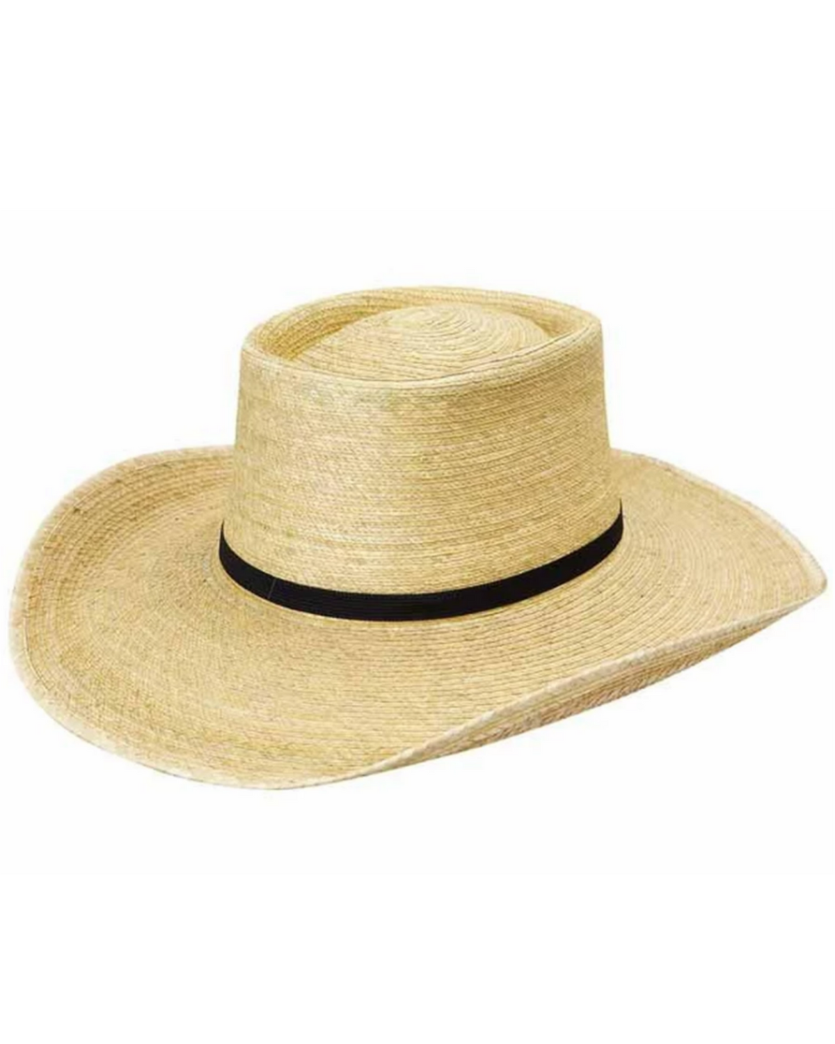 Sunbody Hats Oak Box Top Palm Leaf Hat 4 Inch Brim