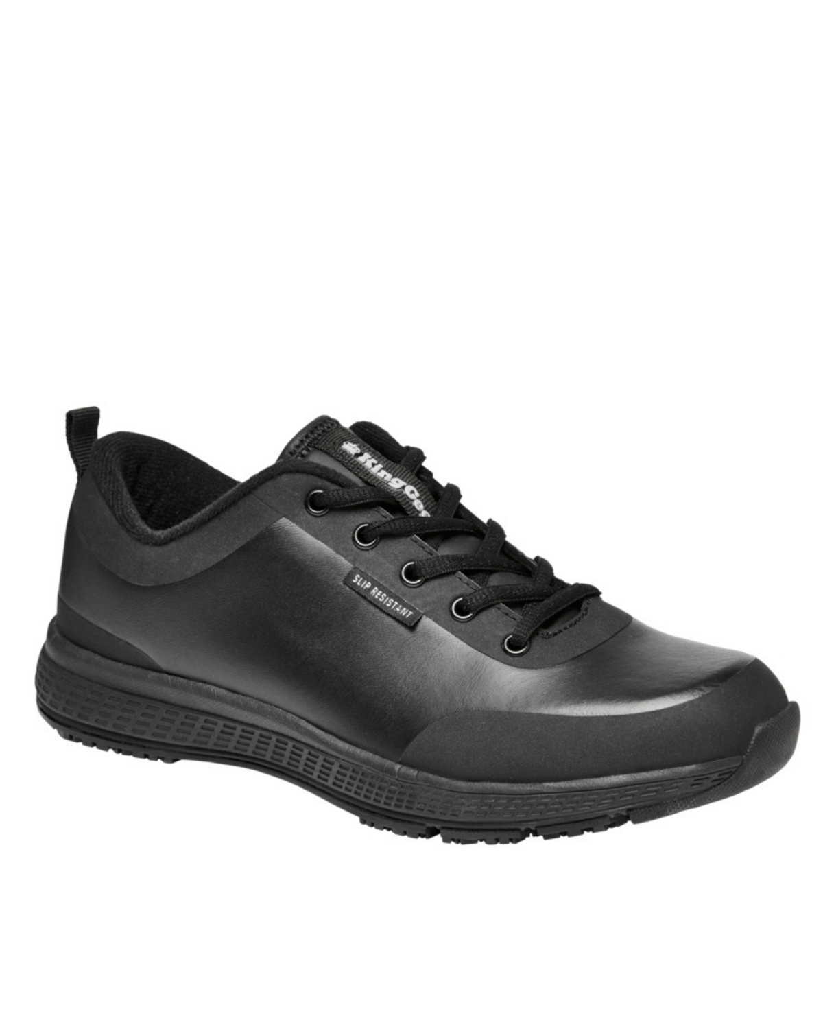 KingGee Womens Superlite Leather Lace-Up Work Shoes - Black
