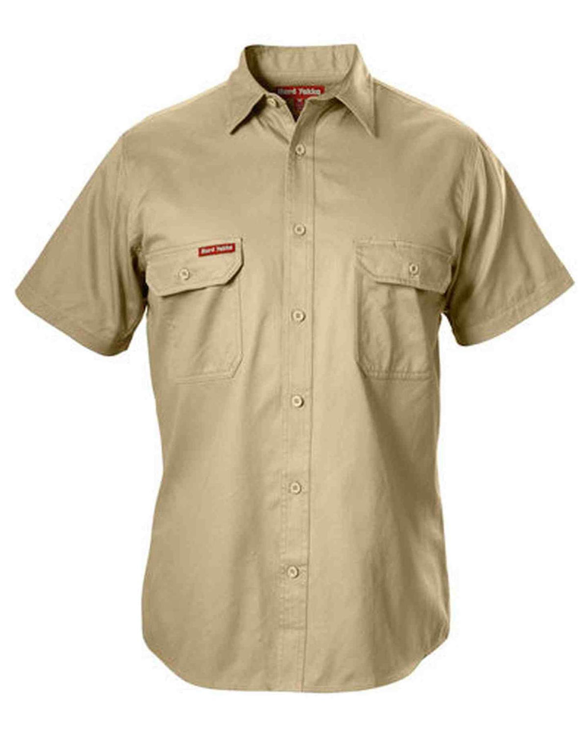 Hard Yakka Short Sleeve Open Front Cotton Drill Work Shirt