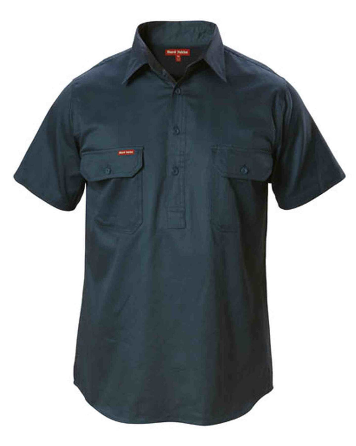 Hard Yakka Short Sleeve Closed Front Cotton Drill Work Shirt
