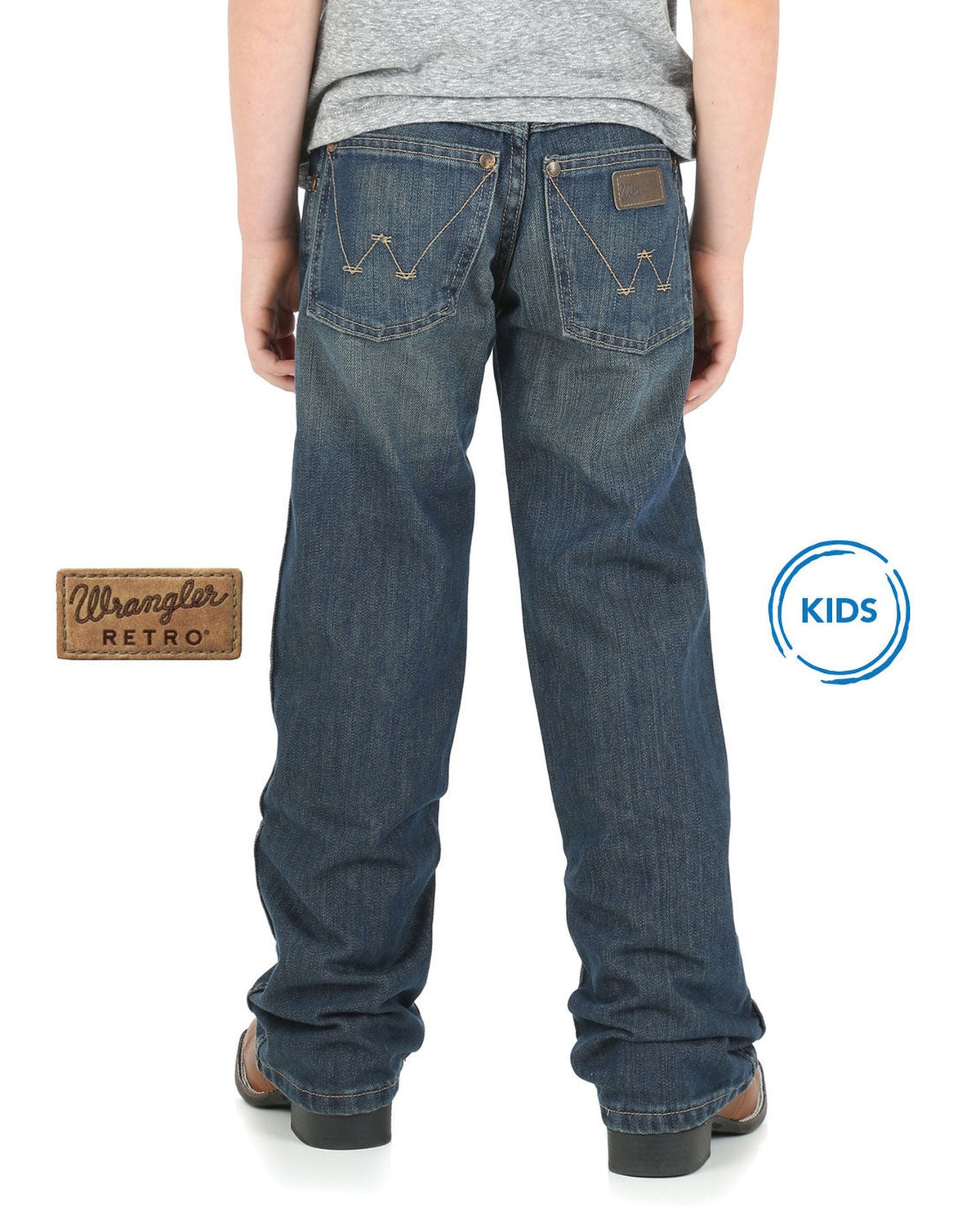 Wrangler Boys Retro Western Relaxed Boot Cut Jeans