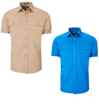 Load image into Gallery viewer, Mens Pilbara Open Front Short Sleeve Country Work Shirt