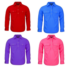 Load image into Gallery viewer, Kids Pilbara Closed Front Long Sleeve Country Work Shirt