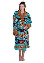 Load image into Gallery viewer, Roper Womens Fleece Robe Aztec Green