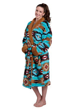 Load image into Gallery viewer, Roper Womens Fleece Robe Aztec Green