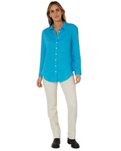 Load image into Gallery viewer, Pilbara Womens Florence Classic Linen Swiss Tab Long Sleeve Shirt