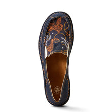 Load image into Gallery viewer, ARIAT WOMENS CRUISER NAVY BLUE SUEDE / SADDLE UP PRINT