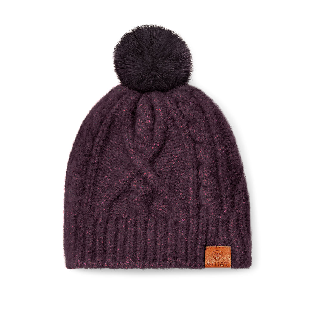 ARIAT ENTWINE BEANIE RAISIN HEATHER