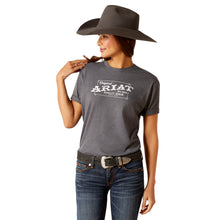 Load image into Gallery viewer, ARIAT WOMENS DENIM LABEL SS TEE TITANIUM