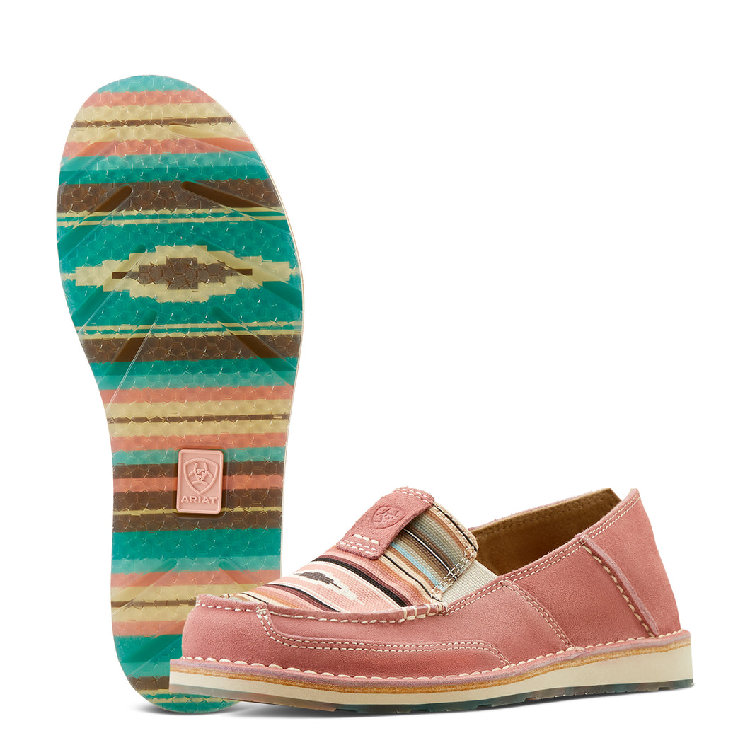 Ariat Womens Cruiser Azalea Suede/Baby Pink Serape