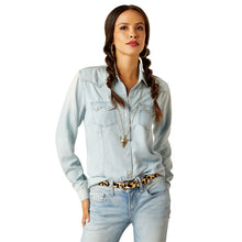 Load image into Gallery viewer, Ariat Womens Blues Snap Long Sleeve Shirt