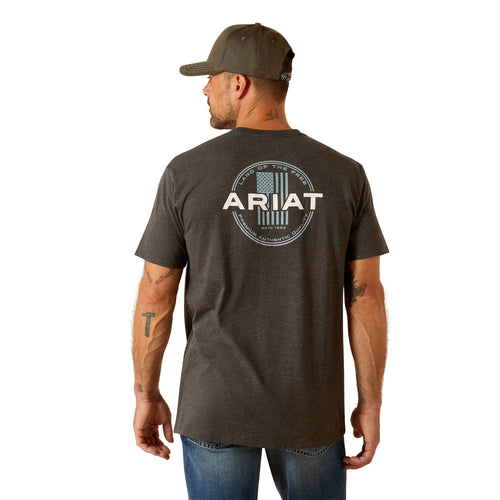 Ariat Mens Roundabout Tee Charcoal Heather