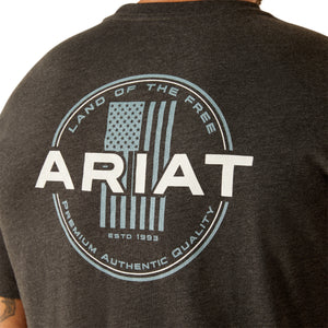 Ariat Mens Roundabout Tee Charcoal Heather