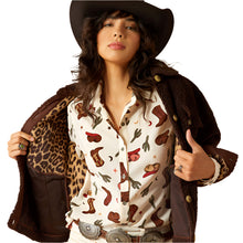 Load image into Gallery viewer, Ariat Womens Julep Cropped Sherpa Jacket Mole
