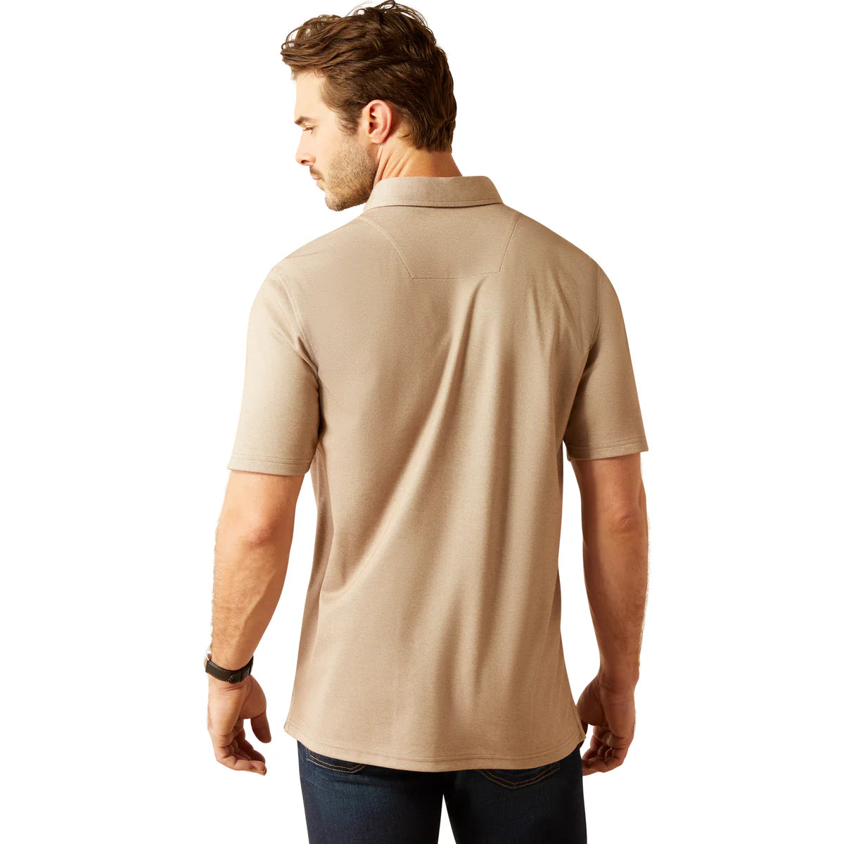 Ariat Mens Shaldon Polo Silken Brown Heather