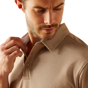Ariat Mens Shaldon Polo Silken Brown Heather