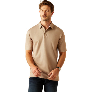 Ariat Mens Shaldon Polo Silken Brown Heather
