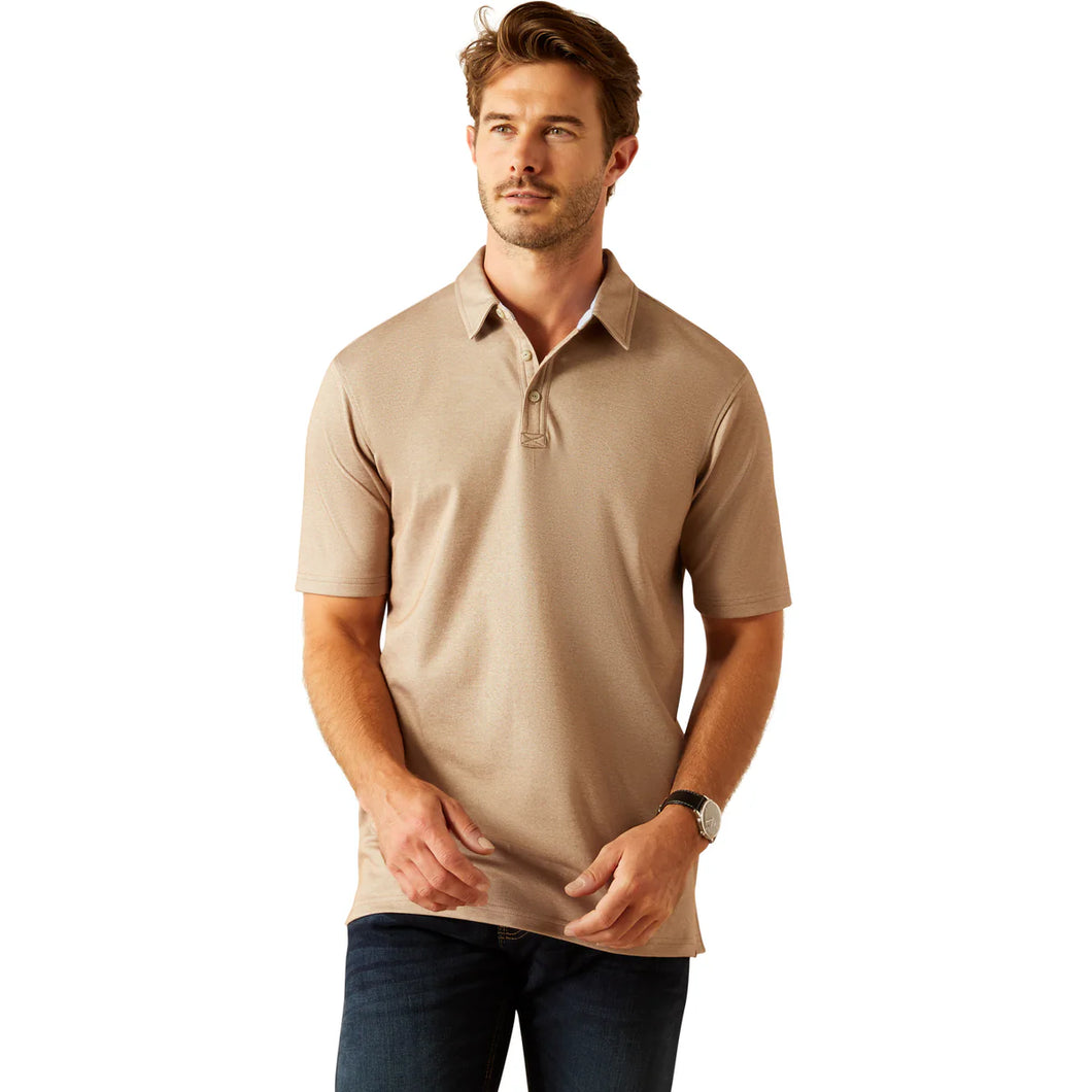 Ariat Mens Shaldon Polo Silken Brown Heather