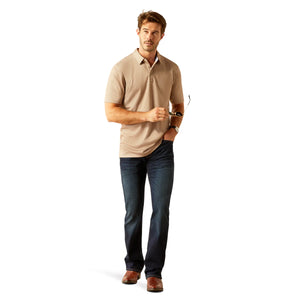 Ariat Mens Shaldon Polo Silken Brown Heather