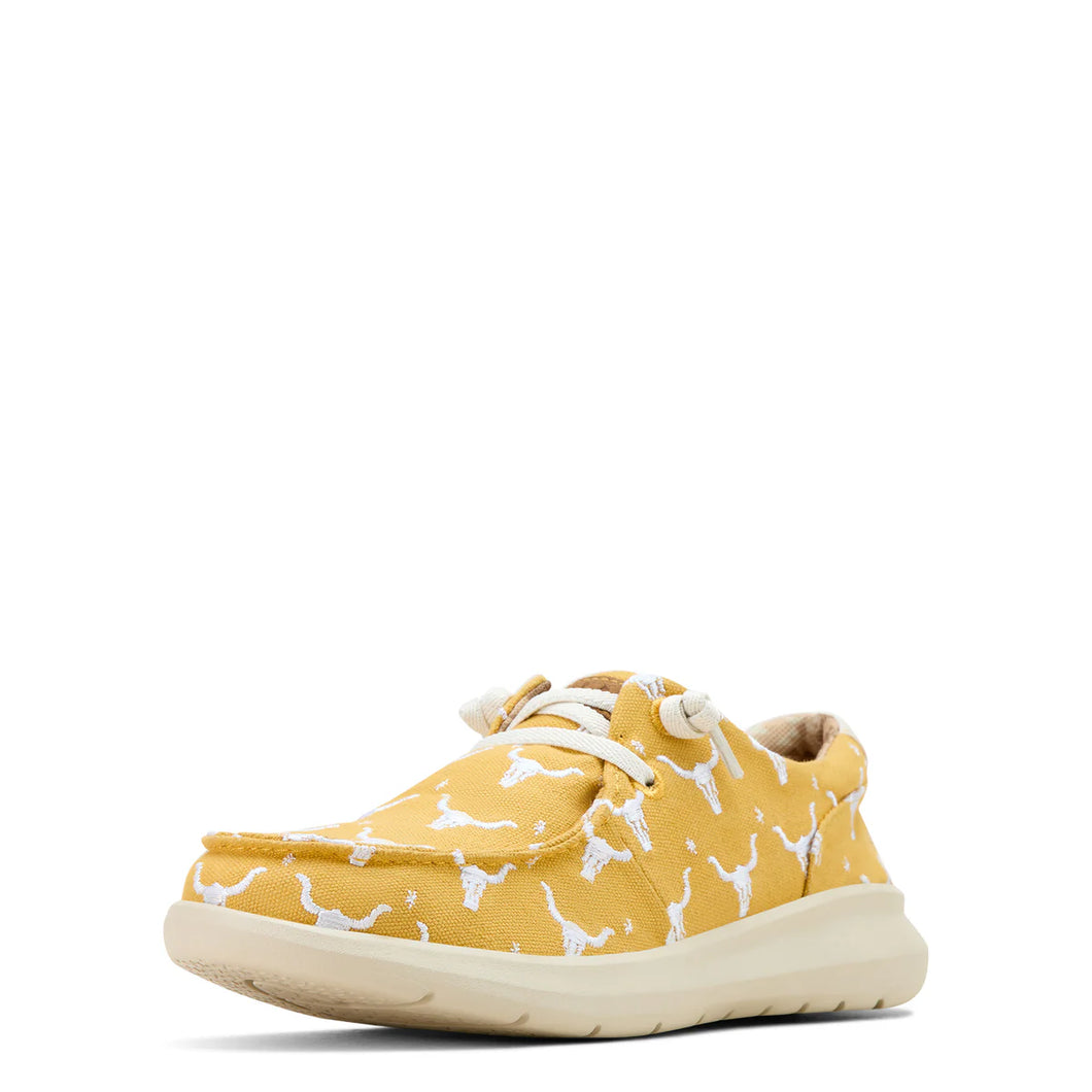 Ariat Womens Hilos Doodle Mustard Steer Heads