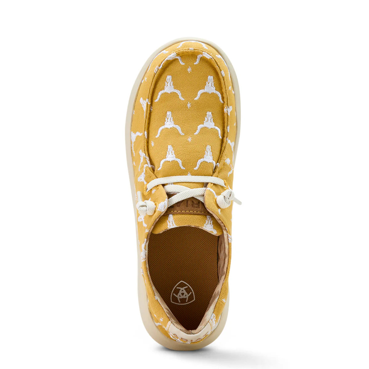 Ariat Womens Hilos Doodle Mustard Steer Heads