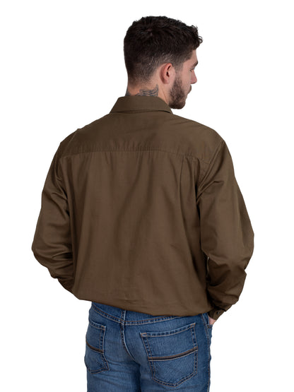 Just Country Mens Cameron Half Button Workshirt