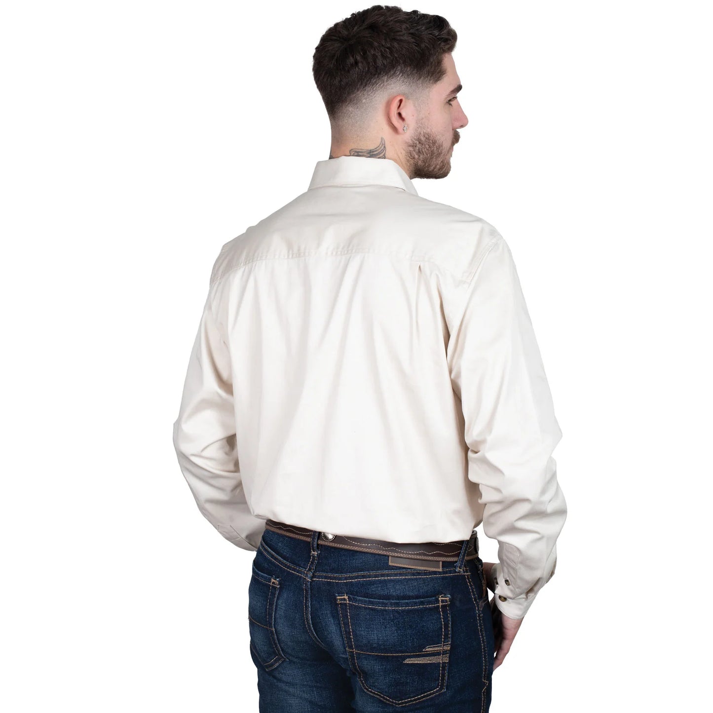 Just Country Mens Cameron Half Button Country Workshirt