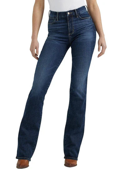 Wrangler Womens Hi Rise Boot Cut Jeans Bespoke 32 Inch Leg