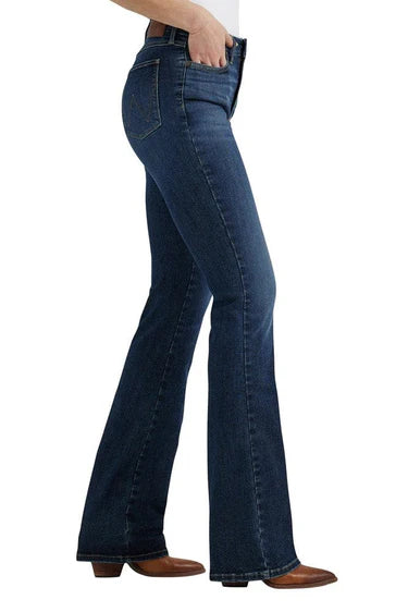 Wrangler Womens Hi Rise Boot Cut Jeans Bespoke 32 Inch Leg