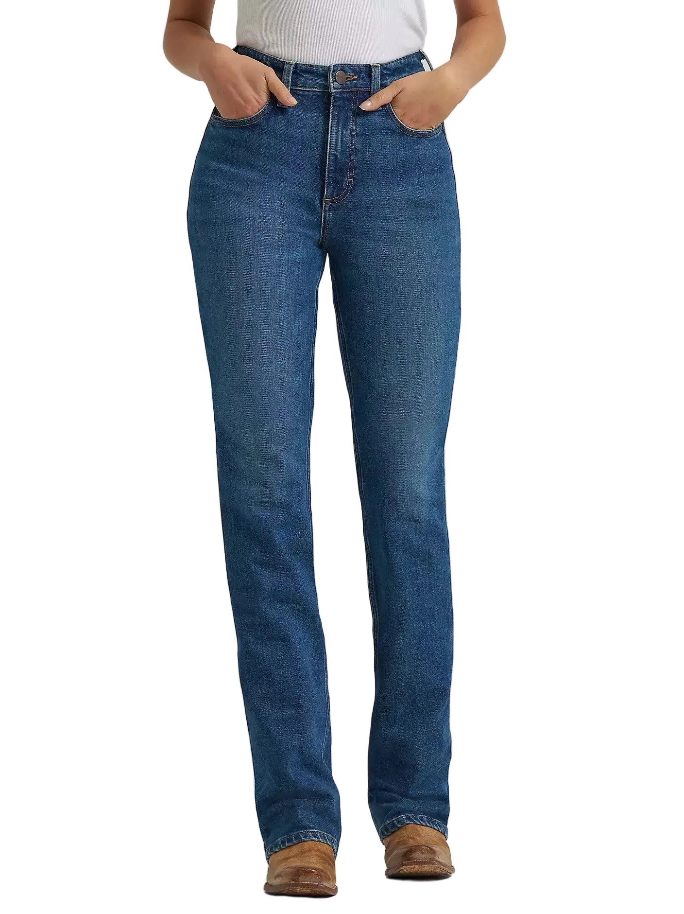Wrangler Womens Rodeo High Rise Boot Cut 36 Inch Leg Jeans