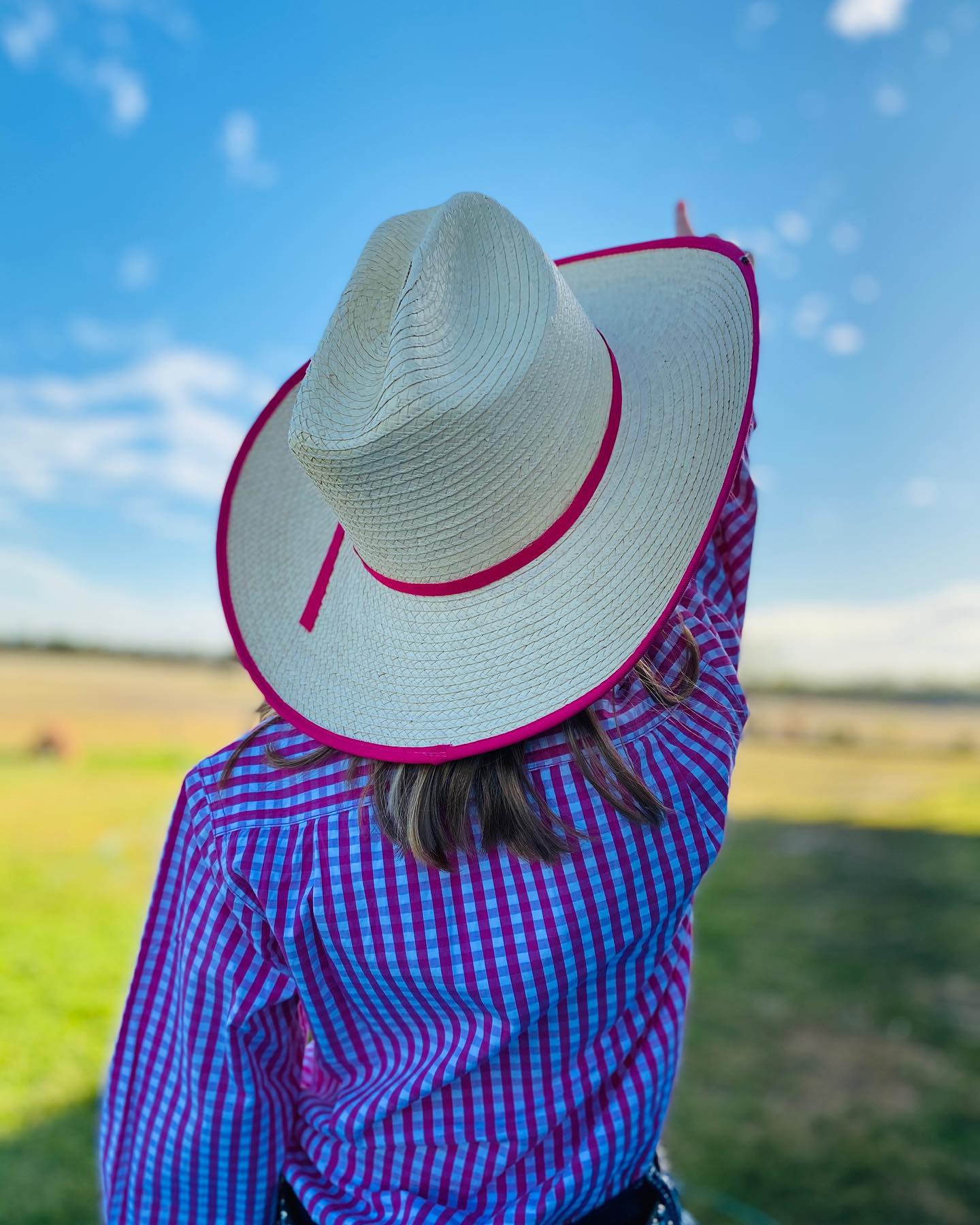 Sunbody Hats Kids Cattleman Palm Leaf Hat Pink