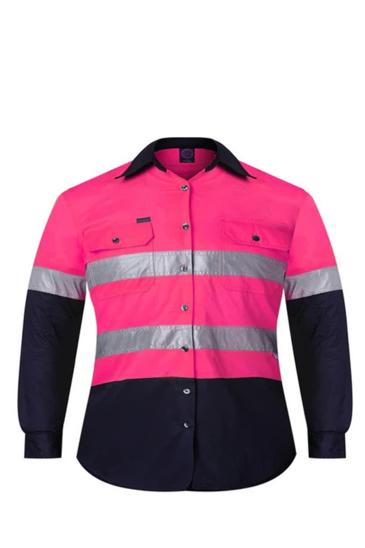Ritemate Kids Hi Vis Work Workshirt with Tape