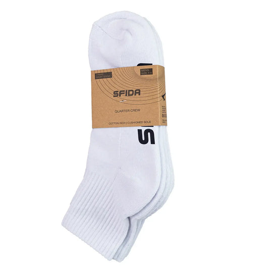 Sfida Adult Quarter Crew Socks 3 Pair Pack