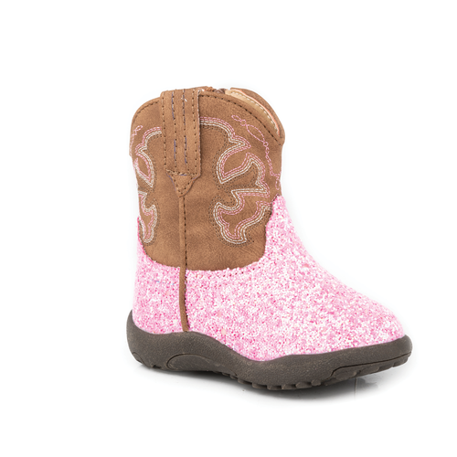 Roper Infant Cowbaby Glitter Sparkle Pink Boots