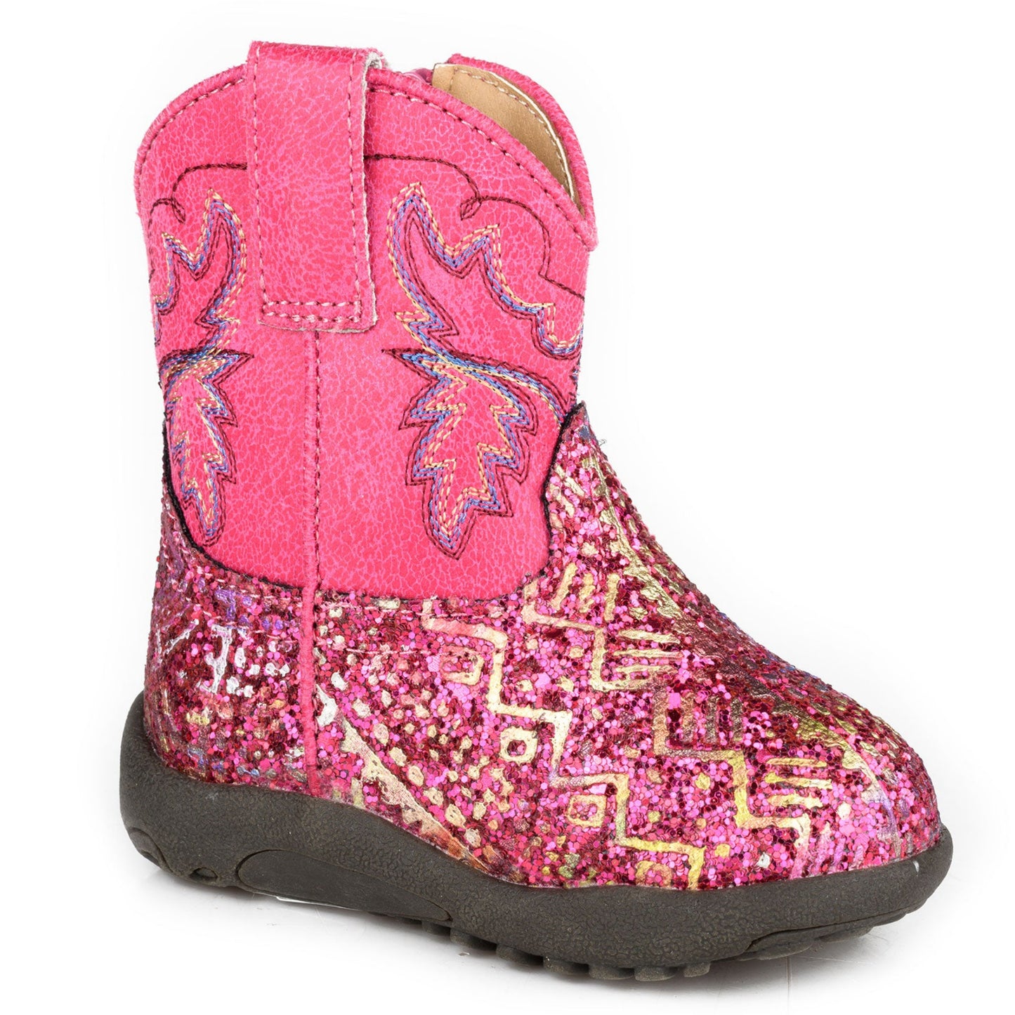 Roper Infant Cowbaby Glitter Aztec II Western Boots