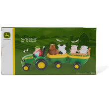 Load image into Gallery viewer, John Deere Animal Sounds Hayride Tractor Toy (18M+)