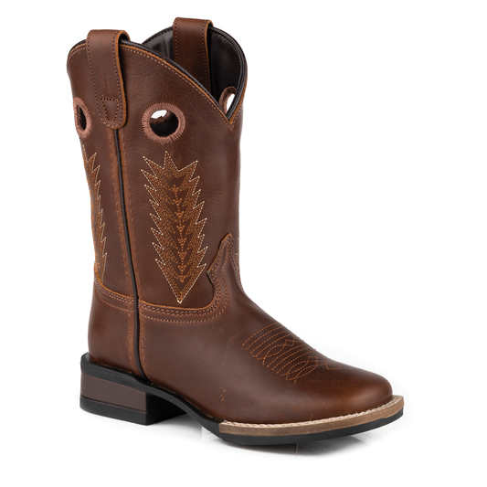 Roper Kids James Tan Leather Western Boots