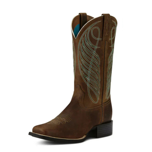 Ariat Womens Round Up Wide Square Toe Western Boots
