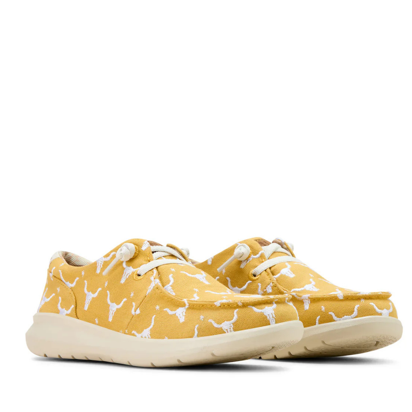 Ariat Womens Hilos Doodle Mustard Steer Heads