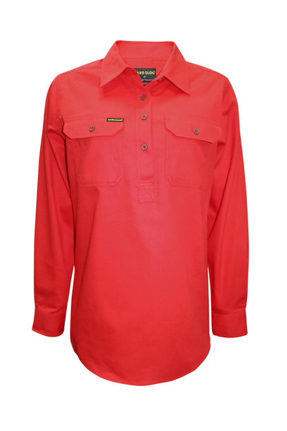 Hard Slog Womens Half Placket Light Cotton Country Work Shirt