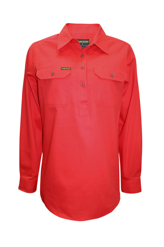 Hard Slog Womens Half Placket Light Cotton Country Work Shirt